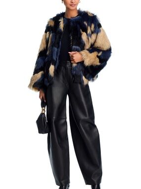 NWT Farm Rio Faux Fur Coat Size S